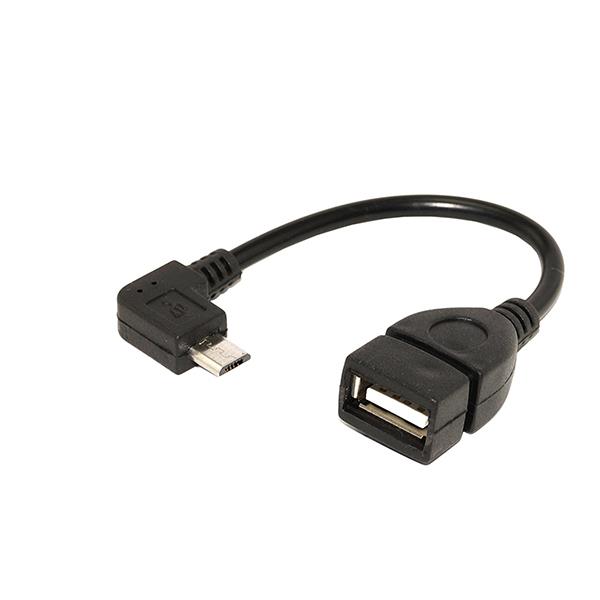 90 Degree USB 2.0 A To Micro B OTG Cable